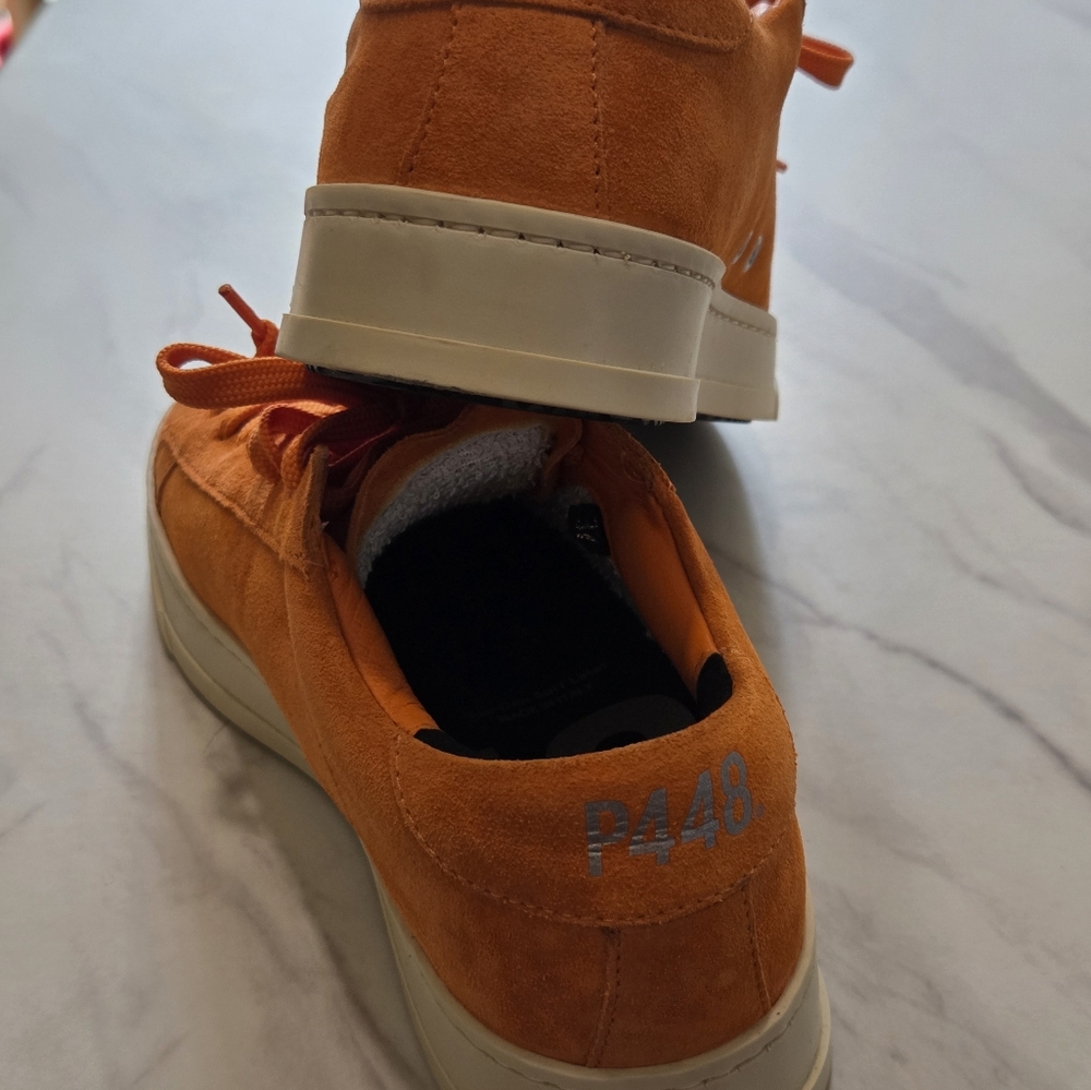 P447 Orange Suede Men's/WomanS Sneakers Size 37 - Picture 6 of 8